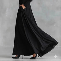 Womens Solid-Color Elegant Waist-Cinching Dress