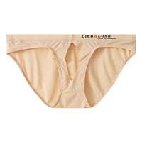 Men's Front Fastening Leak Breathable Low Waist Sexy Ice Silk Briefs