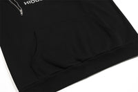 High Street Niche Design Double Zipper Patchwork Turtleneck Hooded Pullover Tops