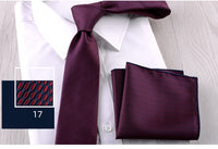 Business Formal Wear Casual Tie Pocket Square Combination