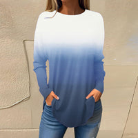 Women's Versatile Long Sleeve T-shirt Personalized Street Style Loose Print