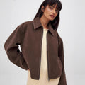 European And American Coat Dark Brown Popular Jacket