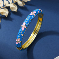 Chinese-style Enamel Bracelet For Women Light Luxury Niche Design Retro Style Jewelry