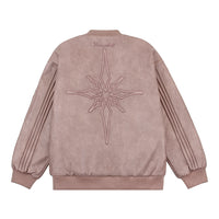 Embroidered PU Leather Jacket For Men