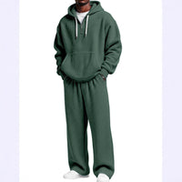 Solid Color Long Sleeved Long Pants Two-piece Set Sporty And Minimalist