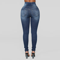 European And American Women's High Waist  Slim Jeans Women