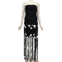 Women's European And American-style Sexy Strapless Tassel Bodycon Dress