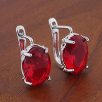 Romantic Retro 1014 Oval European And American Ear Clip
