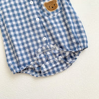Children's Summer Clothing Baby Bear Short-sleeved Jumpsuit
