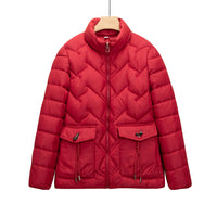 Women's Solid Color Short Thick Cotton Jacket
