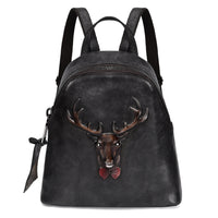 New Style Tree Skin care lotion Leather Retro Double Shoulder Bag Head Layer Cowhide Backpack Male Hand Rubbed Color Leather Casual School Bag Female