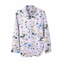 Elegant And Fashionable Printed Long-sleeve Blouse For Women In Europe And America