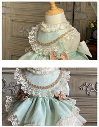 Girls Lace Lolita Princess Cake Dress