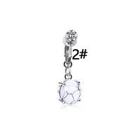 Zircon Heart Moon Butterfly Perforation-free Belly Ring