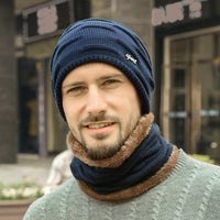 Men's Fashion Casual Fleece Thickened Warm Knitted Hat
