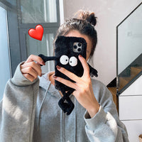 Black  Plush Toy Phone Case