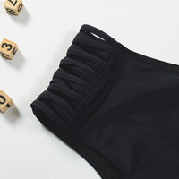 Hollow Solid Color Women's Swimming Trunks