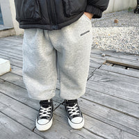 Boys Plus Velvet Pants Thick Casual One-piece Velvet Sweatpants