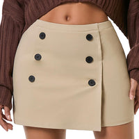 Womens Plaid Bodycon Mini Sheath Skirt