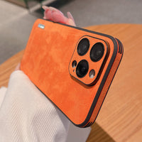 Suede Phone Case With Business Lens Film For Anti Drop Protection