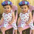Baby girl plum red heart jumpsuit