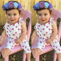 Baby girl plum red heart jumpsuit