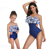 Printed one-piece swimsuit