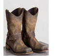 Square heel low heel mid tube men's boots trend