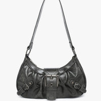 Women's Vintage Vintage Two-tone Leather Shoulder Bag