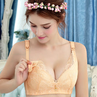 Ladies no steel ring lace plus size nursing bra