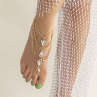 Retro Fashion Multi-layer Tassel Anklet For Women