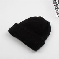 Angora Rabbit Fur Knitted Woolen Hat
