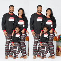 Christmas Printed Long Sleeve Casual Home Parent-child Set