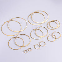 Titanium Steel Flattened Ear Wire Clip Earrings For Women