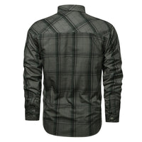 New Men's Spring And Autumn Long-sleeved Striped Shirt