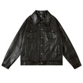 Lapel PU Leather Coat Men's Spring And Autumn