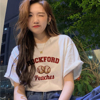 Short-sleeved Women's Clothing Ins Fashion Printing Fashion All-matching