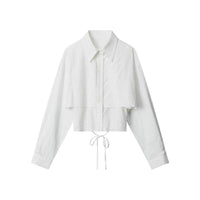 European And American Fake Two Pieces Shirts Women's Loose Preppy Style Stylish Shirt