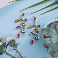 Retro Fashion Small Lantern Zircon Stud Earrings Christmas
