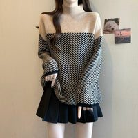 Pullover Sweater Half Turtleneck Temperament Youthful-looking Top