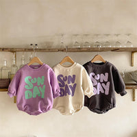 Infant Autumn And Winter New Jumpsuit Letter Romper