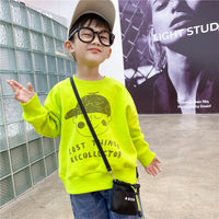 Cotton fleece cartoon boys and girls baby sweater