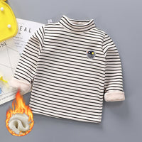 Children's base shirt plus velvet thick single piece