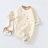 Baby Onesie Autumn Grain Bear Long Sleeves Three Layers Warm