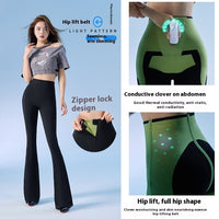 High Waist Plastic Mermaid Bell-bottom Hip Raise Yoga Pants
