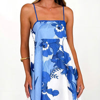 Back-strap Flared High Waisted Dress For Women