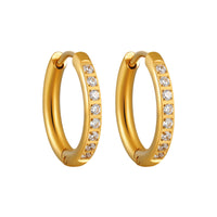 Light Luxury High-End Sparkling Diamond Earrings For Women Stainless Steel