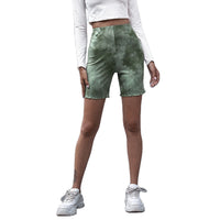 Green Tie-dye Versatile Women's Five-point Casual Shorts