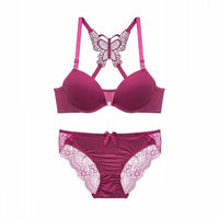 Small chest gathered butterfly front button bra