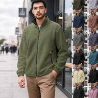 Men's Fleece-Lined Thermal Zip-Up Sports Hoodie
